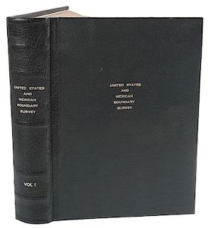 [Americana - Illustrated - Color] 1857 United States and Mexico Boundary Survey, Volume One, Parts 1 & 2, with Color Lithogra