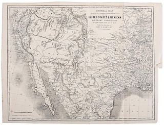 [Western Americana - Map] General Map Showing the Countries Explored & Surveyed by the United States & Mexican Boundary Commi