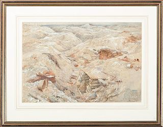 Lt. Harry Van Der Weyden (American, 1868-1952), Two Watercolors