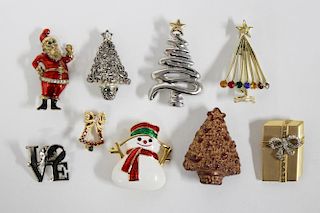 Christmas Costume Brooches, Woman's, 9
