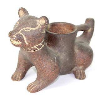 Pre Columbian, Bowl, Artifact, Cat