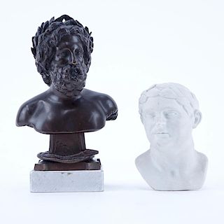Small 19th Century Bronze Bust "Asclepius".