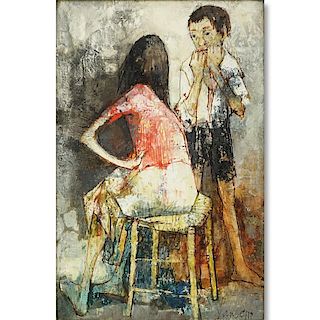 Jean Jansem, French (1920 - 2013) Oil on canvas "Children".