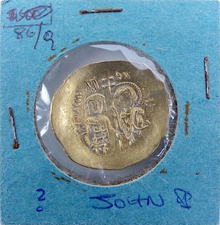 Byzantine Empire: John II  Comnenus (A.D.1118-1143) Gold Hyperpyron in Coin Display.