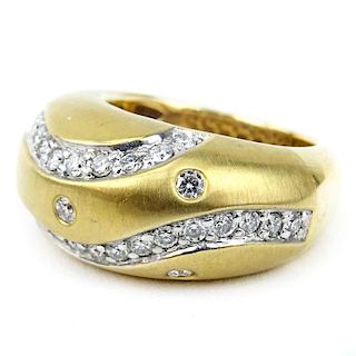 Sonia Bitton Approx. 1.0 Carat Round Brilliant Cut Diamond, 14 Karat Yellow Gold Ring.