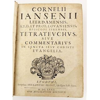 17th Century Book - Jannseni Prost "Tetrateuchus Situe", IN-8. Published 1621 - Prost. Good condition with wear commensurate