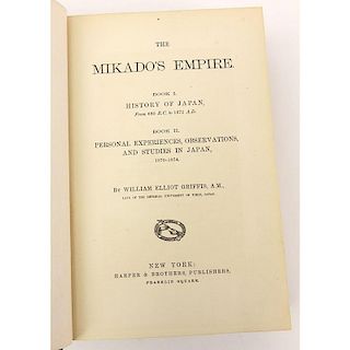 19th Century Book - William Griffis "The Mikado's Empire". Published 1876 -  Harper & Brothers. Good condition with wear comm