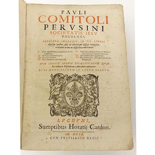 17th Century Book - "Perusini" - Paolo Comitoli. IN-8. Published 1609 - Horace Cardon.
