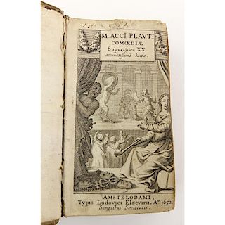17th Century Book - "Acci Plauti Comoediae" - Maccius Titus Plautus. IN-32. Published 1652 - Ludovic Elzevire.