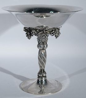 Georg Jensen footed compote with bunches of grapes, #263B