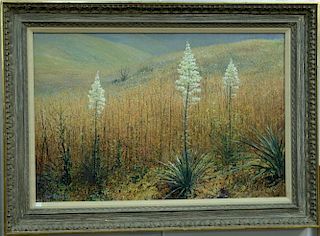 Peter Ellenshaw (1913-2007), oil on canvas, California Desert Flowers, signed lower left: Peter Ellenshaw, Hammer Galleries s