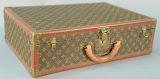 Vintage Louis Vuitton suitcase with inside label, #879893 (very clean condition). 16 1/2" x 23 1/2" x 7"