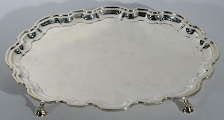 Tiffany & Co. Makers footed salver, oval form. lg. 12 1/4in., 21.8 troy ounces