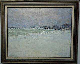 Edward K. Williams (1870-1950), oil on canvas landscape, "Ice Field", signed lower left: Edward K. Williams, titled on origin
