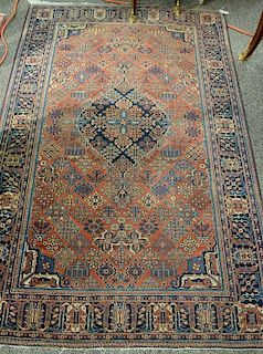 Kashan Oriental throw rug. 4'5" x 7'3"