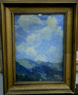 Catherine Anna Wiley (1879-1958), oil on board, Mountainous Landscape, signed lower right: Catherine Wiley, 14" x 10"