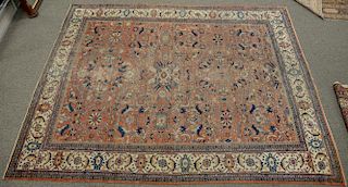 Mahal Oriental carpet (some wear). 11'5" x 13'8"