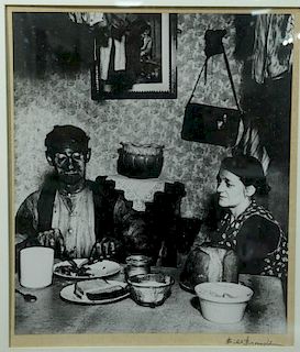 Bill Brandt (1904-1983), photograph, Northern Brian Coal Miner Eating His Evening Meal 1937, signed lower right: Bill Brandt,
