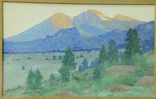 Charles Partridge Adams (1858-1942), watercolor, Colorado Mountain Landscape, signed lower left: Charles Partridge Adams, sig