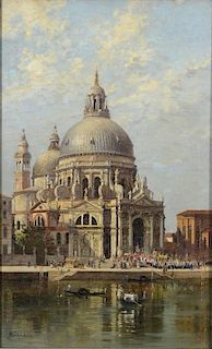 Antonietta Brandeis (Czechoslovakian School, 1849-1920), oil on canvas, “St. Mark's Cathedral, Venice", signed lower le