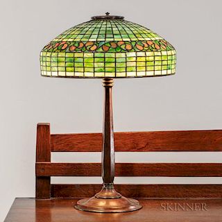 Tiffany Studios Whirling Leaf Table Lamp