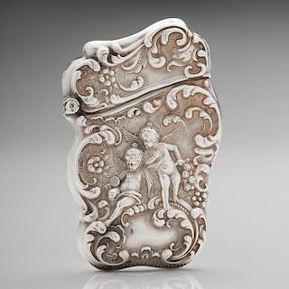 Unger Brothers Sterling Match Safe with Cherubs