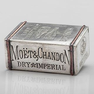 Moët & Chandon Dry Imperial Silverplate Match Safe
