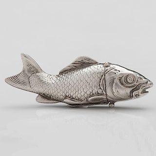 Rare Silverplate Fish Match Safe