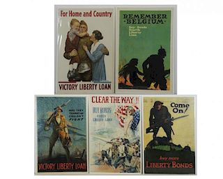 Lot of 5 World War I Posters.