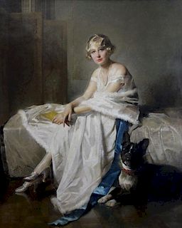 WATELET, Charles Joseph. Oil on Canvas. Lady with