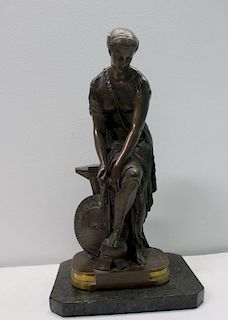 HEBERT, Emile. Signed Bronze Sculpture "Thetis".