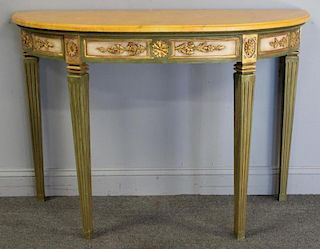 Custom Quality Painted, Carved  and Gilt Decorated