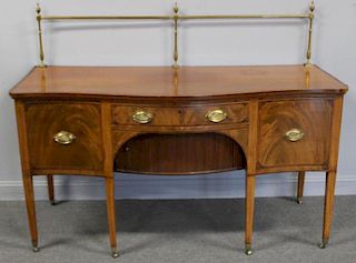 Antique Banded and Serpentine Front Sideboard