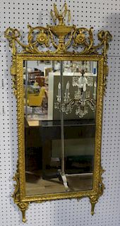 Antique Giltwood Mirror With Wheat Sheaf
