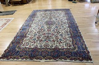 Large and Finely Woven Antique Kirman Carpet .