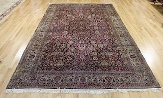 Large Antique And Finely Woven Kirman Carpet .