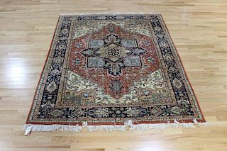 Vintage and Finely Woven Heriz Carpet