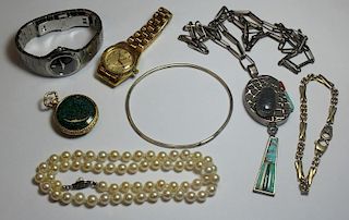 JEWELRY. Assorted Gold, Silver, and Costume Jewels