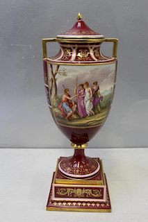 Royal Vienna Paint and Gilt Decorated Porcelain
