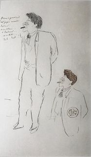 Cocteau, Jean  French (1889-1963)," Portrait d’Hermann Dietz "Double Portrait of Herman Dietz" ,