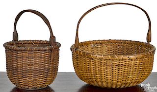 Two Nantucket Lightship baskets