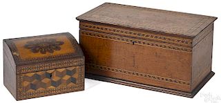 Two inlaid boxes