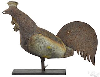 Full bodied hand made folk art rooster weathervane