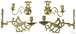 Pair of Continental figural wall candle sconces