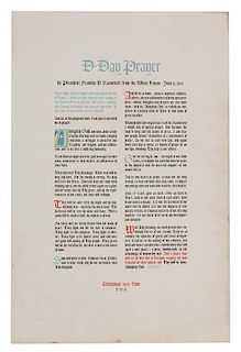 FDR D-Day Prayer Christmas Broadside.