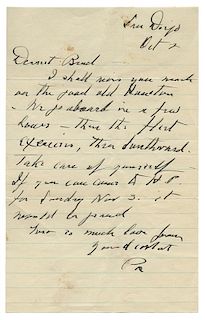 FDR Autograph Letter Signed As President, “Pa,” to His Son.