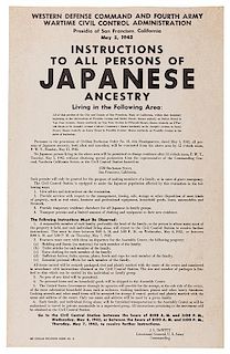 1942 Japanese Internment Poster.