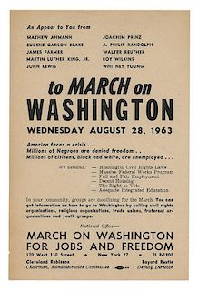 A 1963 March On Washington Handbill.