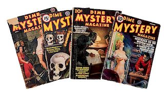 Dime Mystery Magazine. Lot of Four Magazines.