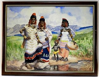 John Lavalle South African Umtata Women Painting